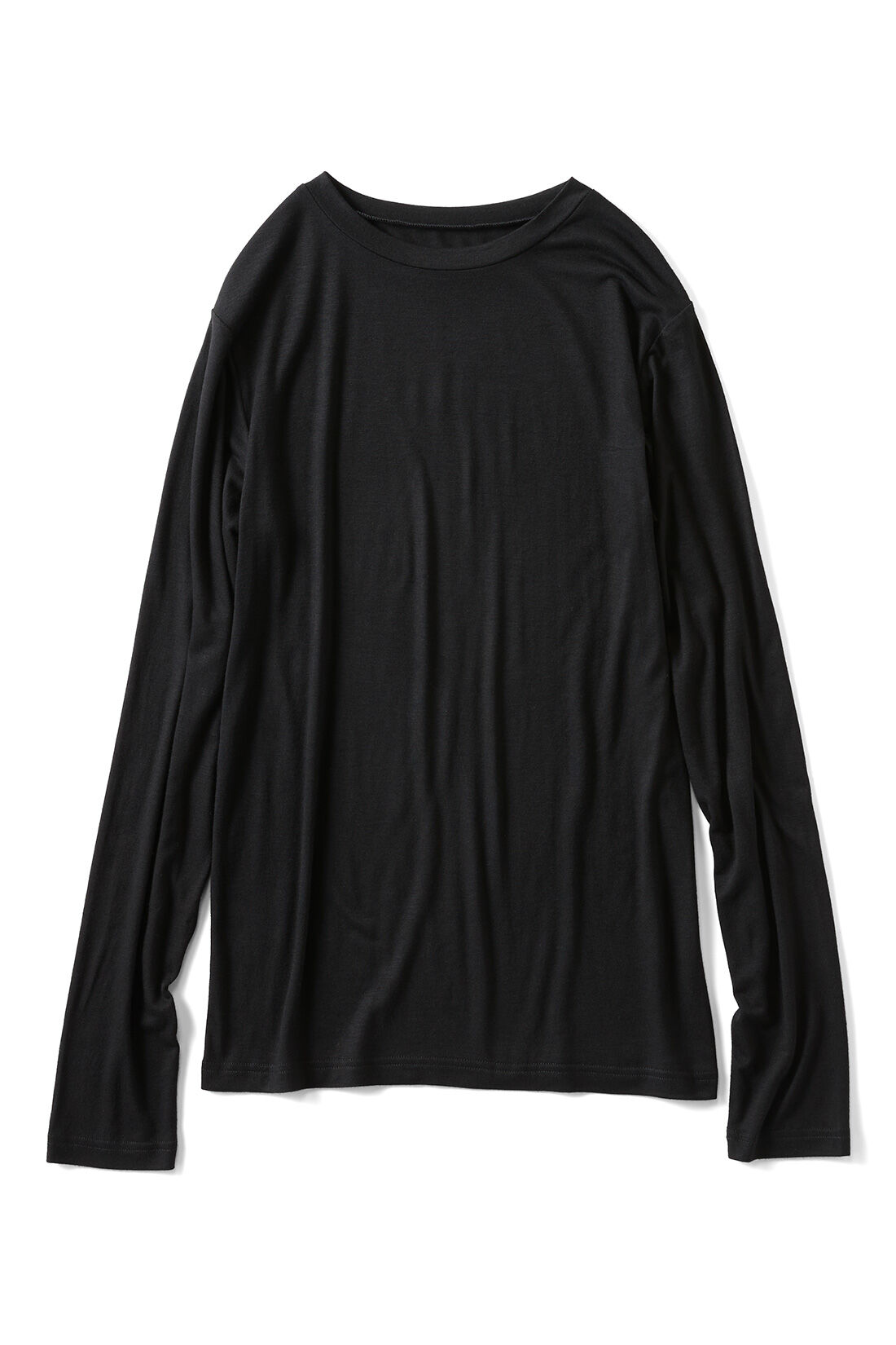 THREE FIFTY STANDARD［スリーフィフティースタンダード］|THREE FIFTY STANDARD シアーなクルーネックのロングスリーブTシャツの会|ブラック