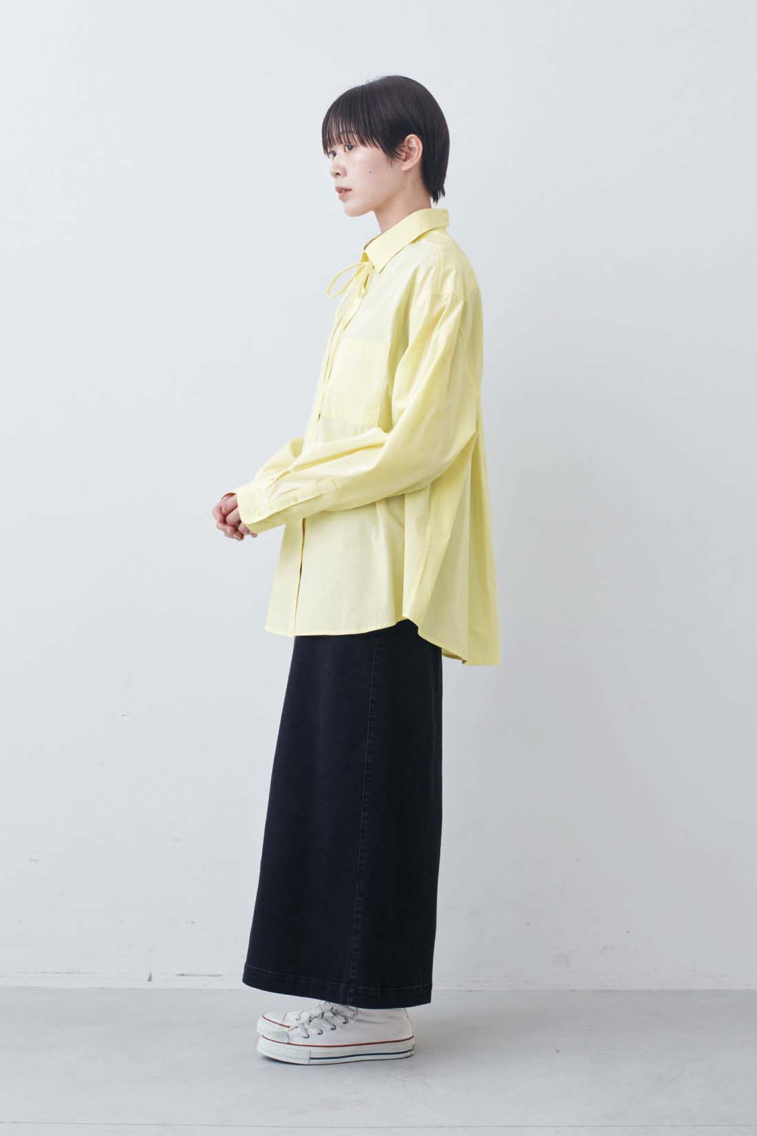 THREE FIFTY STANDARD［スリーフィフティースタンダード］|小谷 実由さんと作った こだわりの薄黄色シャツのコーディネート