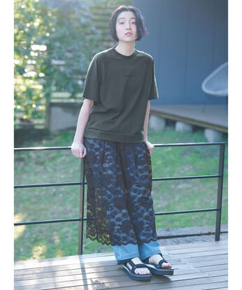 THREE FIFTY STANDARD［スリーフィフティースタンダード］ | 綿100％ ピグメント加工 ロゴプリントＴシャツ