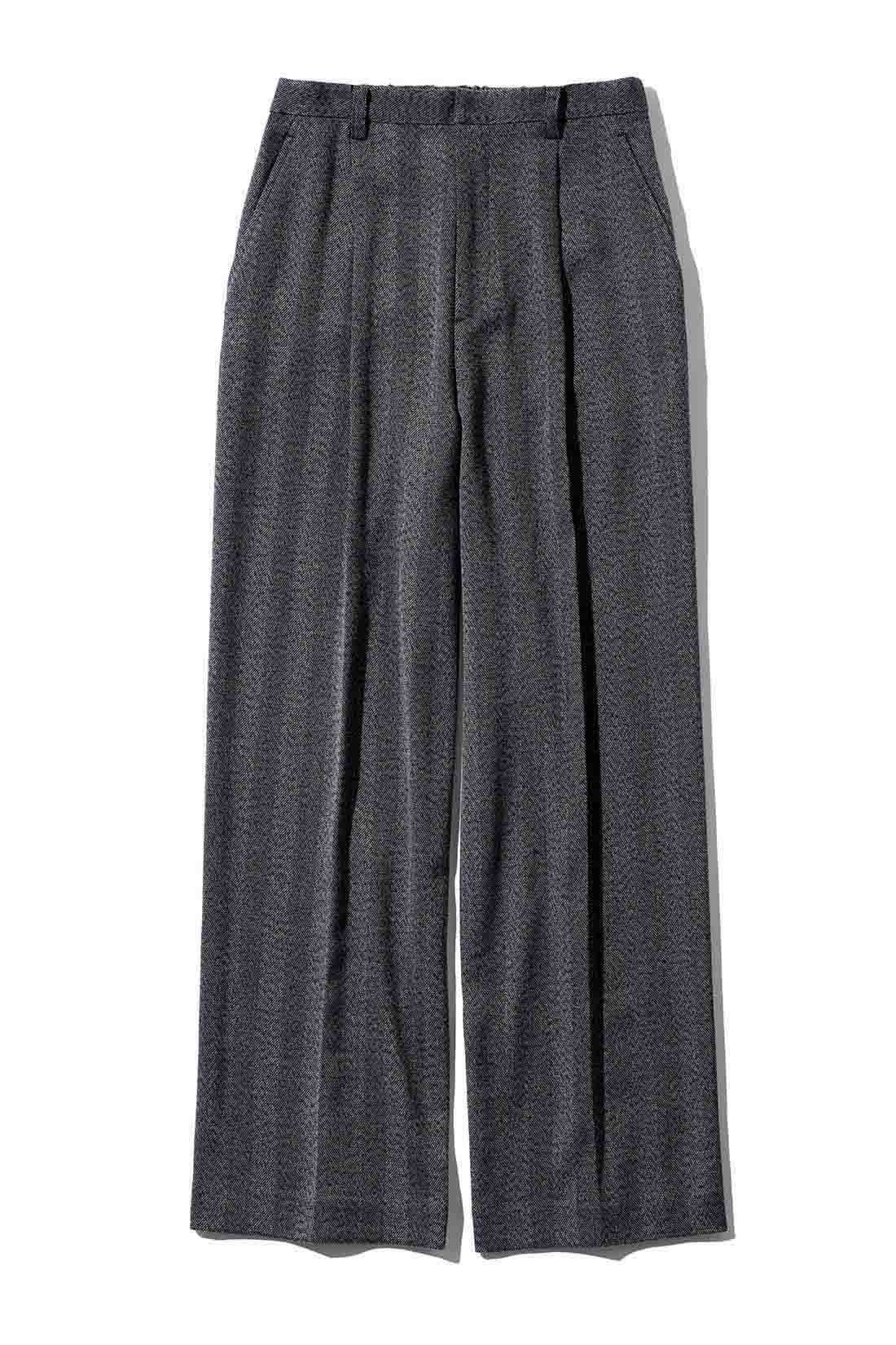 ヘリンボーンタックワイドパンツ - SOÉJU online store｜上質な