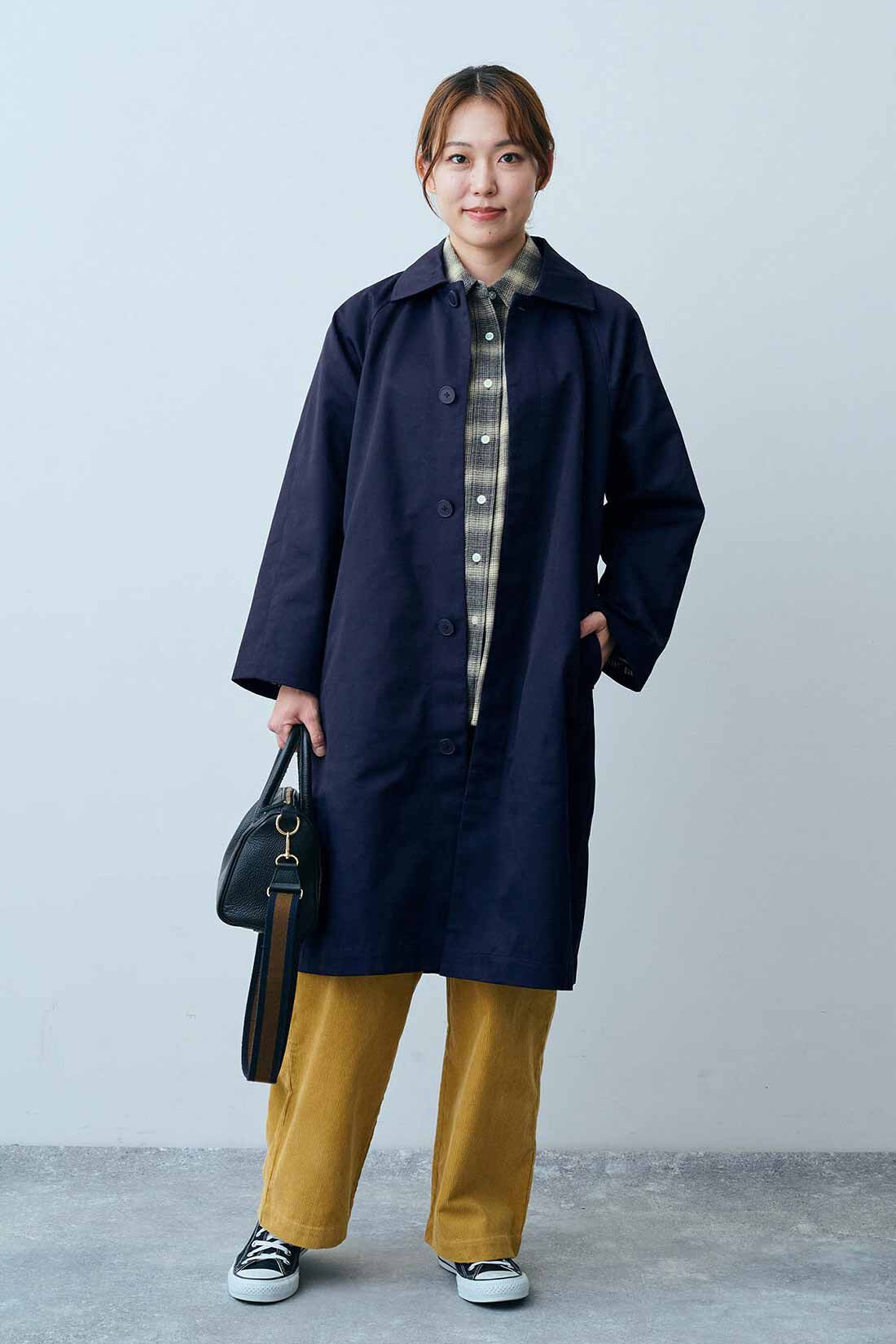 THREE FIFTY STANDARD［スリーフィフティースタンダード］|ミュルーズモダンコートＮＶ　ＴＦＳとコーデュロイパンツマスタードイエローＴＦＳのコーディネート