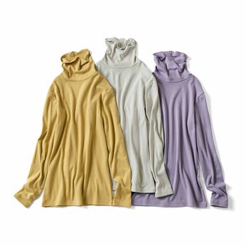 THREE FIFTY STANDARD | 裏起毛のカットソータートルＴＦＳグレー