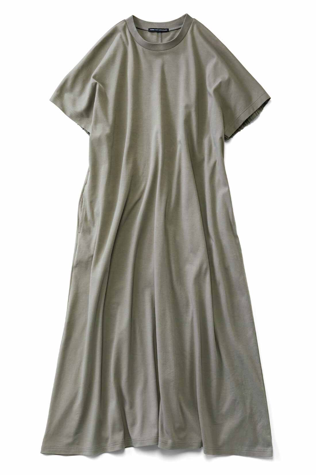 THREE FIFTY STANDARD［スリーフィフティースタンダード］|THREE FIFTY STANDARD 機能素材のカットソーワンピース〈グレー〉