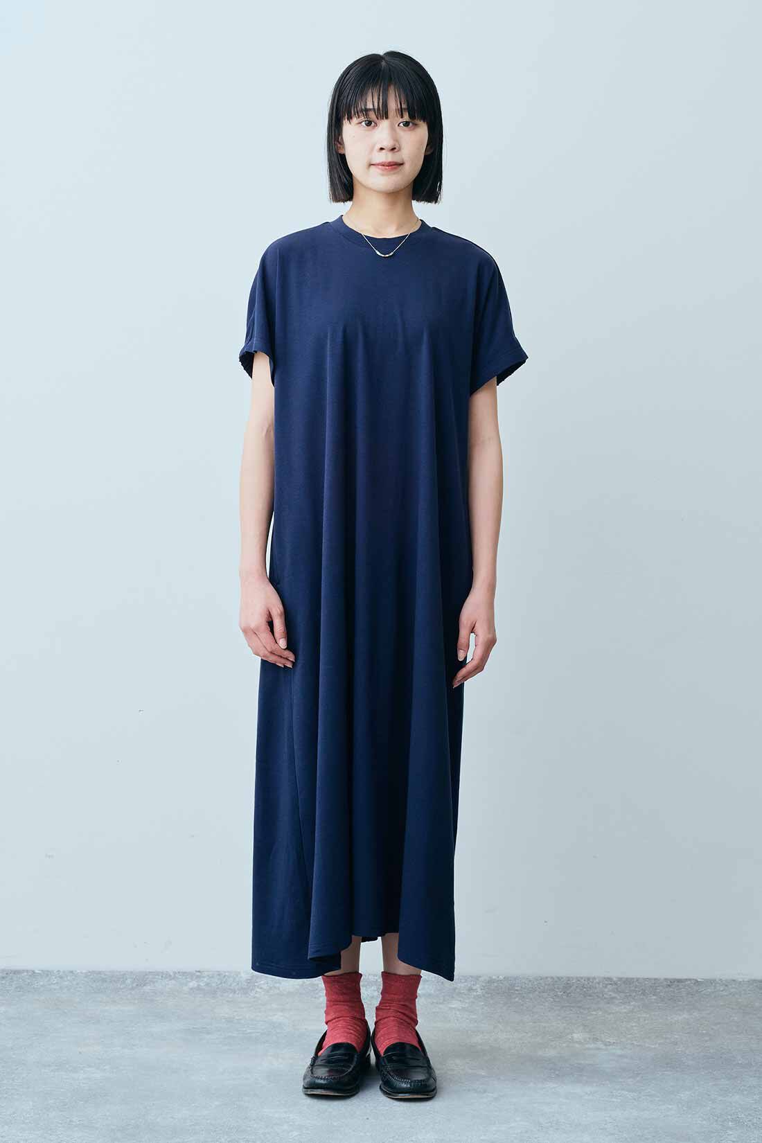 THREE FIFTY STANDARD|麻混素材 透かし編み ソックスセットのコーディネート|モデル身長：163cm 着用サイズ：M