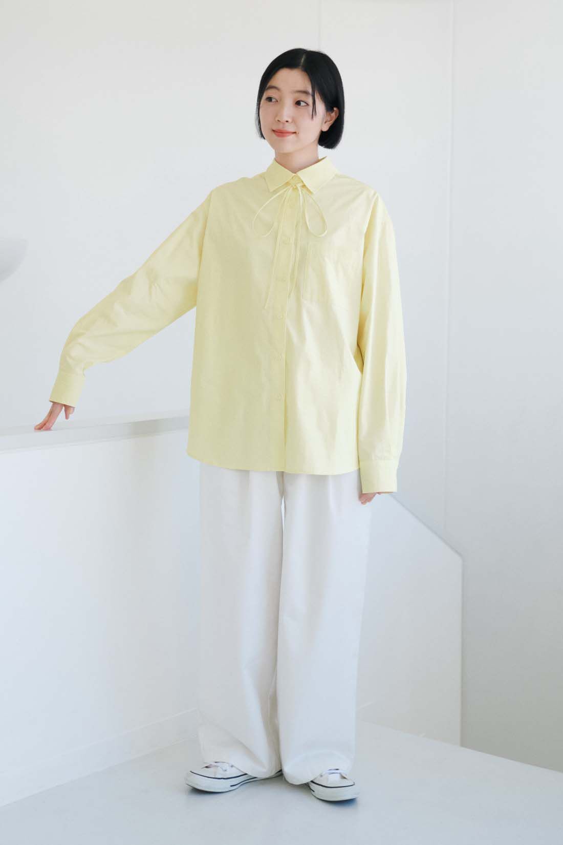 THREE FIFTY STANDARD［スリーフィフティースタンダード］|THREE FIFTY STANDARD　小谷 実由さんと作った こだわりの薄黄色シャツ〈イエロー〉