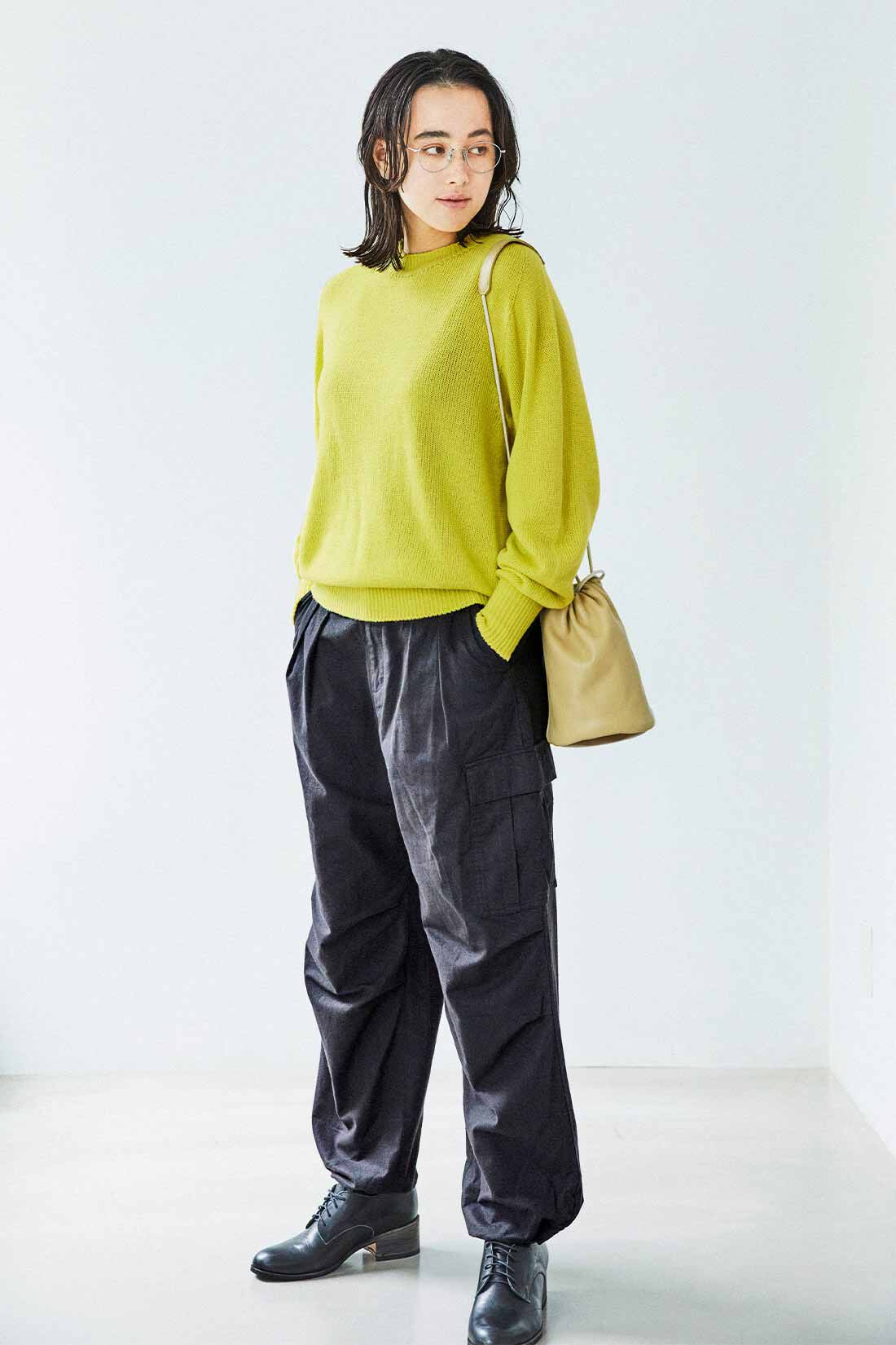 THREE FIFTY STANDARD［スリーフィフティースタンダード］|微起毛カーゴパンツＢＫ　ＴＦＳのコーディネート