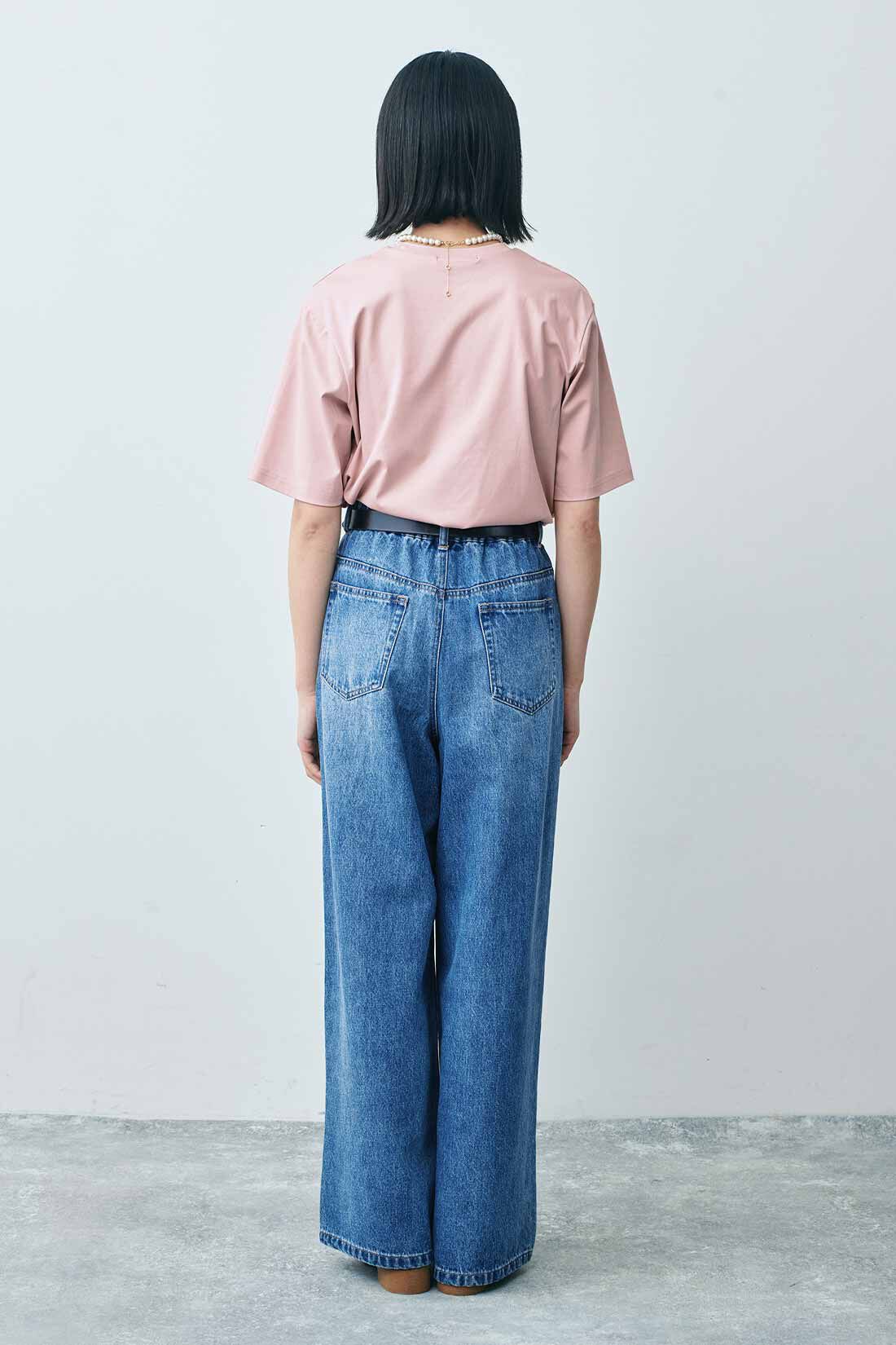 THREE FIFTY STANDARD|タックバギーデニムパンツ　ＴＦＳのコーディネート|モデル身長：163cm 着用サイズ：M