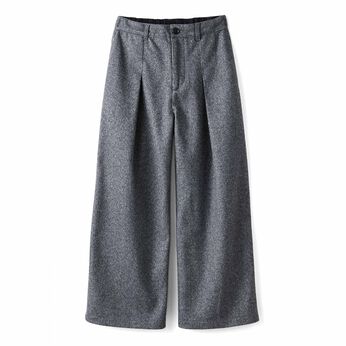 THREE FIFTY STANDARD | 小谷 実由さんと作った チェック柄のワイドパンツ〈グレー〉
