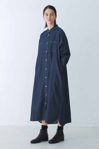 THREE FIFTY STANDARD | スタンダードカラーのデニムワンピース　ＴＦＳ