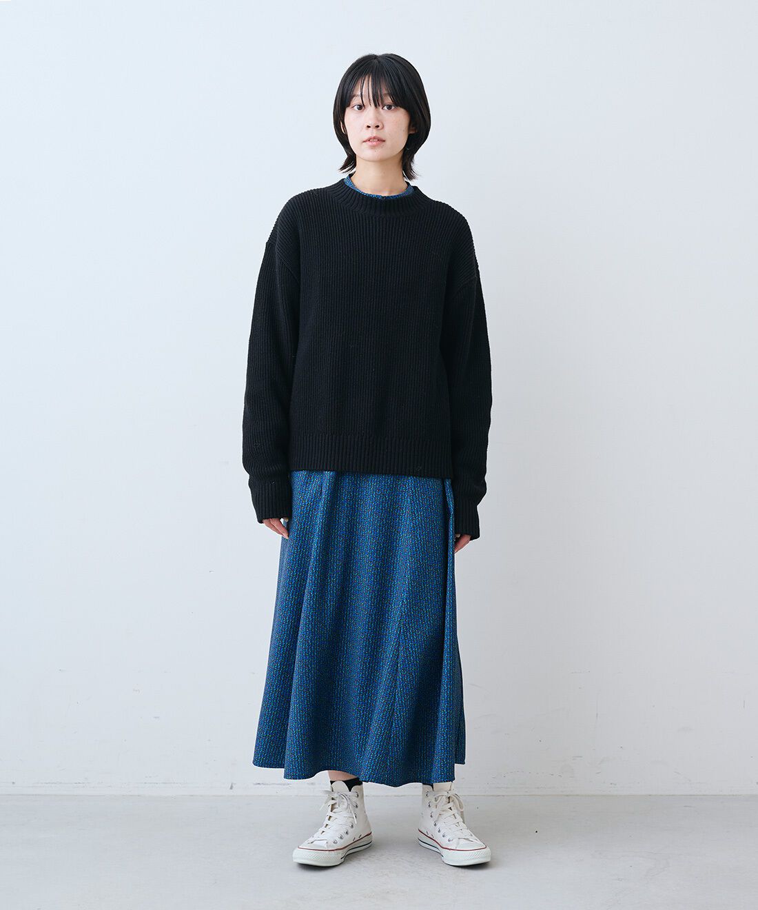 THREE FIFTY STANDARD|ミュルーズ モダン プリントワンピース〈ブルー〉のコーディネート