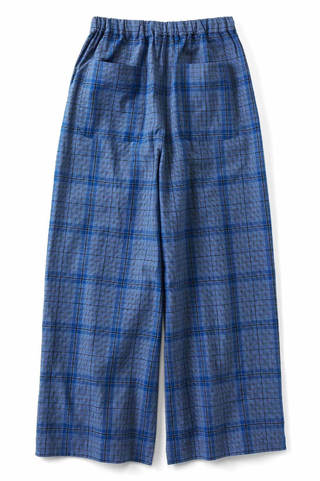 THREE FIFTY STANDARD［スリーフィフティースタンダード］|THREE FIFTY STANDARD ブルーのチェックパンツ|BACK
