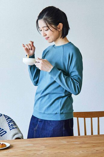 THREE FIFTY STANDARD | フライス編みのストレッチラグランスリーブTシャツの会