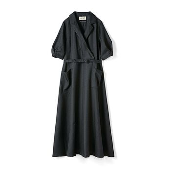 THREE FIFTY STANDARD | 小谷 実由さんコラボ 共ベルト付き ワンピース 〈ブラック〉
