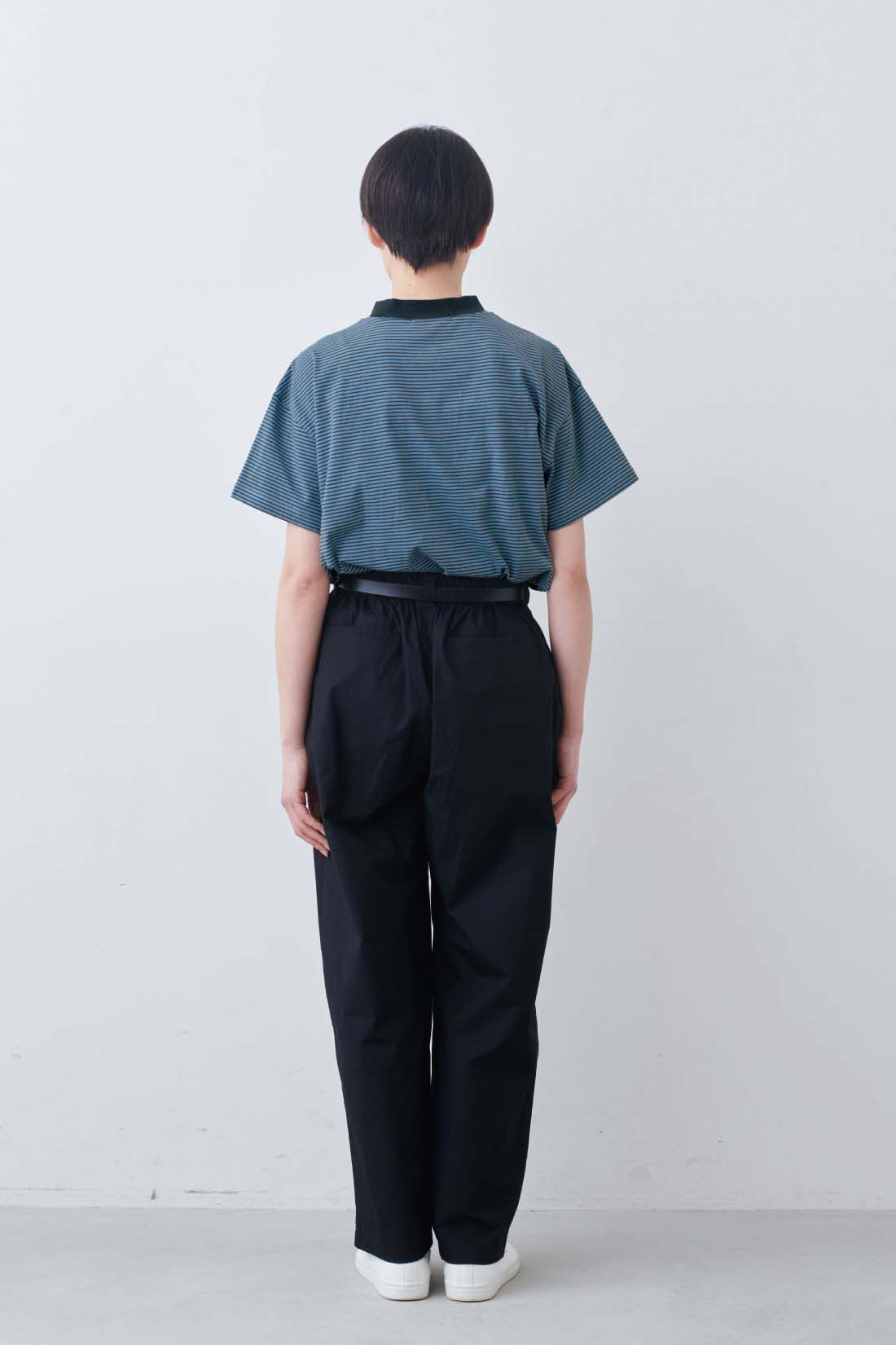 THREE FIFTY STANDARD［スリーフィフティースタンダード］|THREE FIFTY STANDARD　こだわりボーダーTシャツの会|モデル身長：163cm　着用サイズ：M