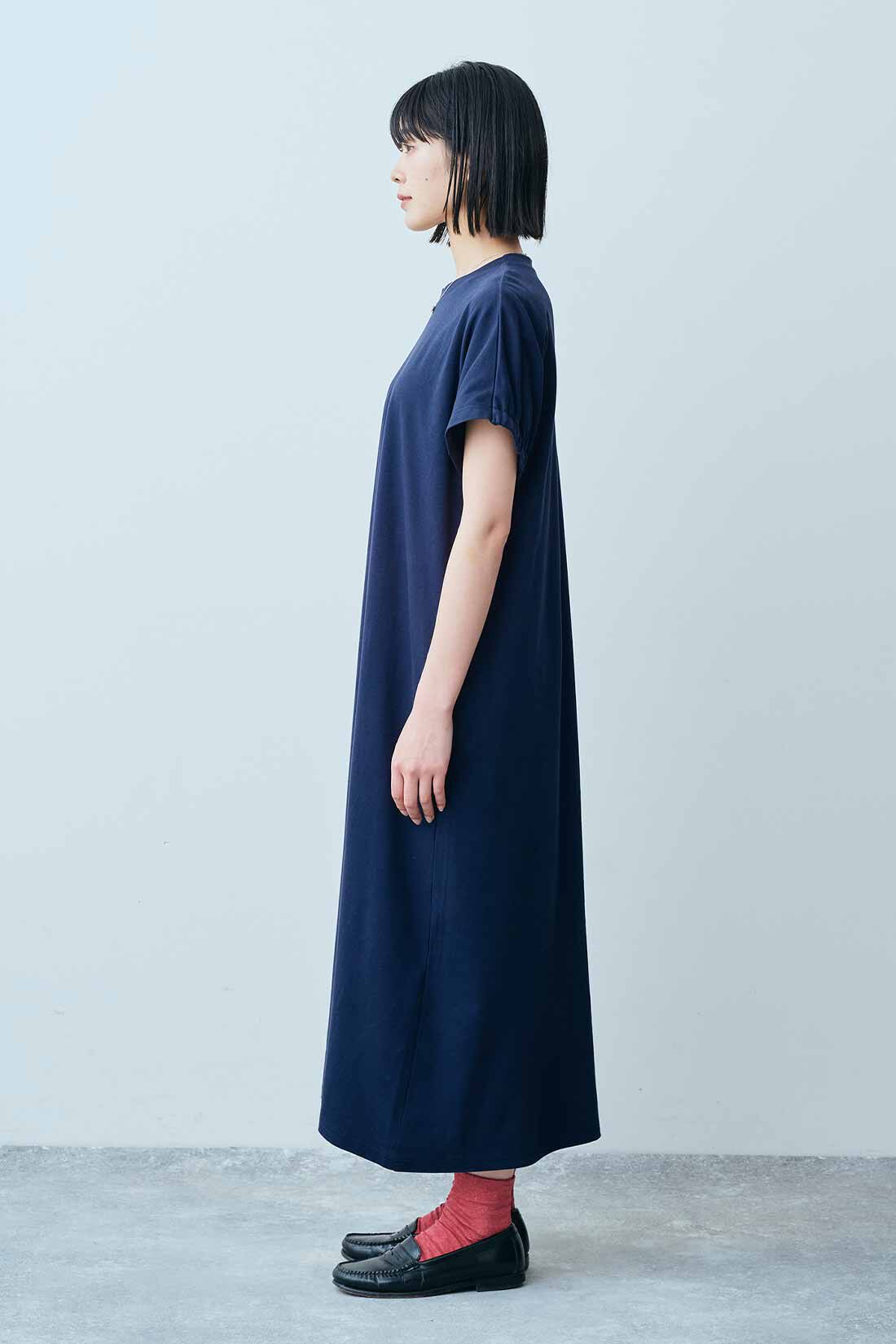 THREE FIFTY STANDARD|麻混素材 透かし編み ソックスセットのコーディネート|モデル身長：163cm 着用サイズ：M