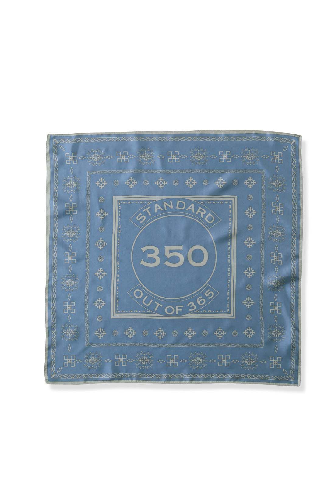 THREE FIFTY STANDARD［スリーフィフティースタンダード］|THREE FIFTY STANDARD　ヴィンテージのようなシルクスカーフ〈ネイビー〉