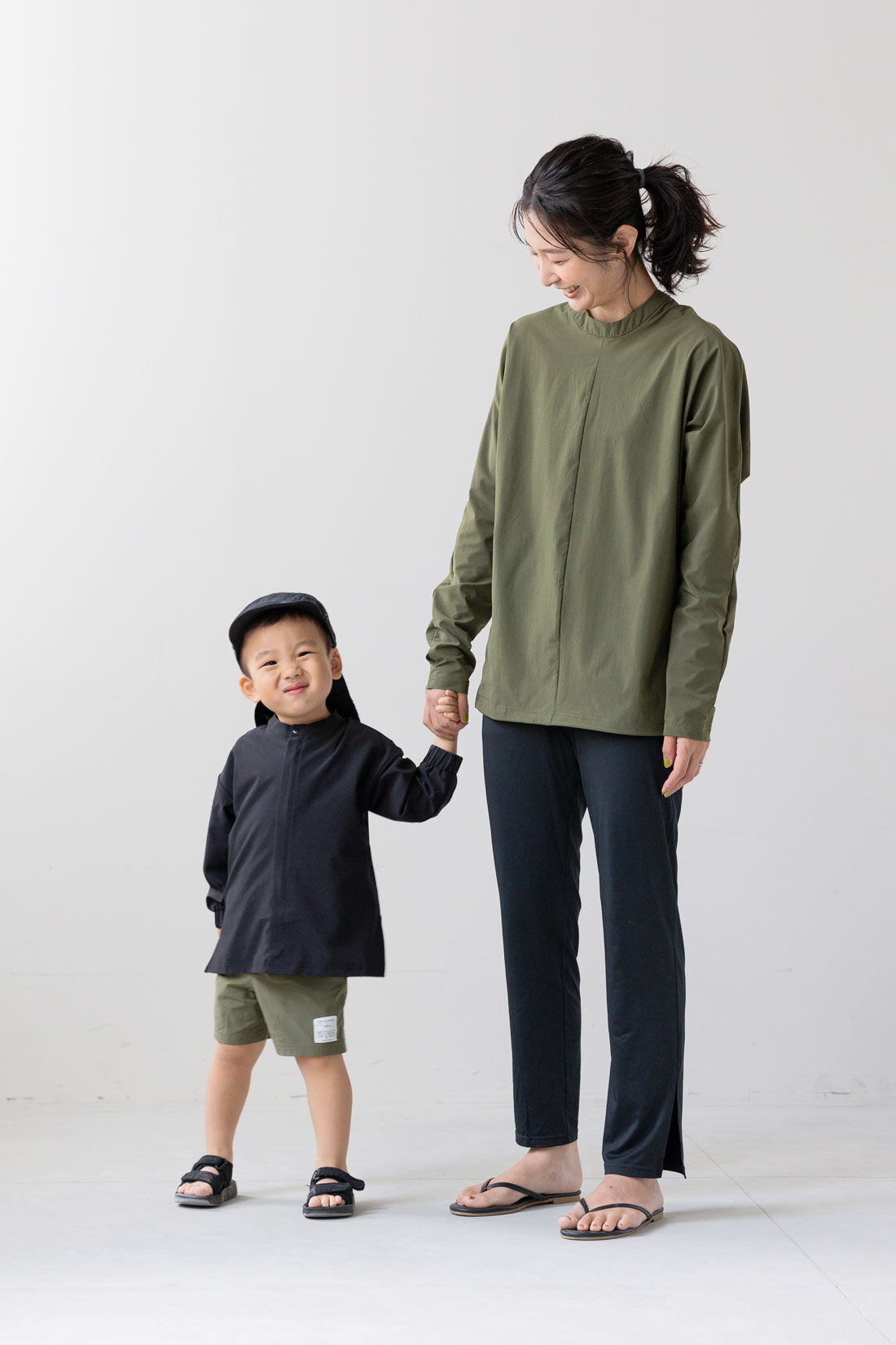 FELISSIMO Mama|Moredde　ぴったりしすぎないのがうれしい　UVカットラッシュガードパンツ〈ブラック〉