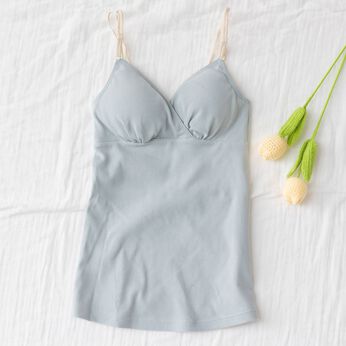 フェリシモMama | 授乳ブラキャミソール　カシュクール　マタニティインナー　ブラキャミ　ライトグリーン