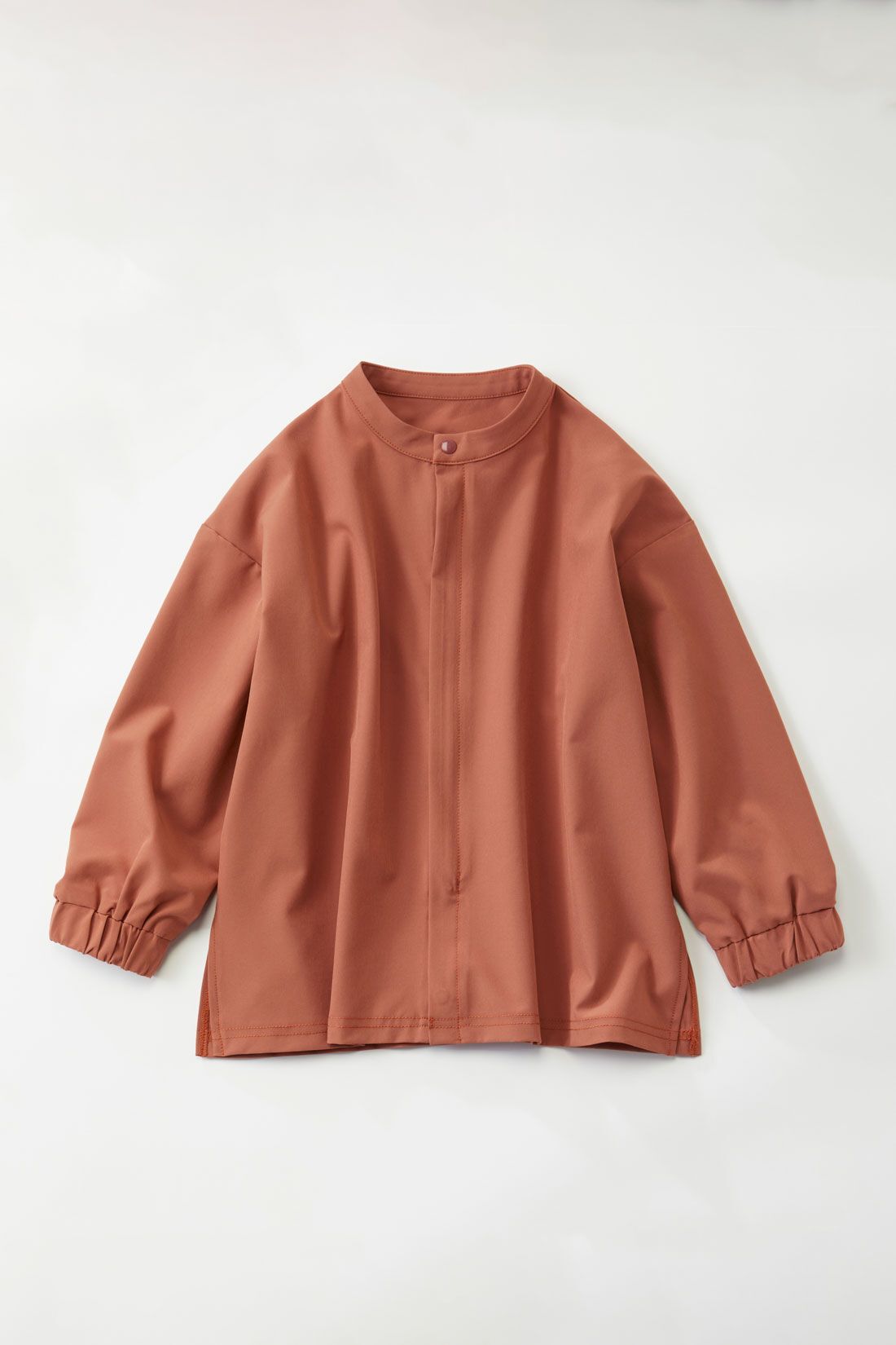 FELISSIMO Mama|Moredde　オーバーサイズのシャツみたいなUVカットキッズラッシュガード〈アプリコットブラウン〉