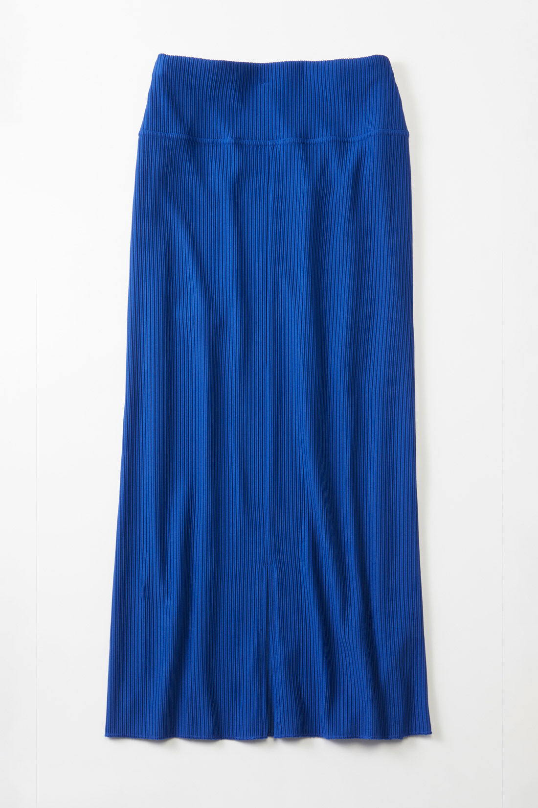フェリシモMama|Moredde　リップルカットソー素材がらくちんきれいな　産前産後使えるIラインスカート〈ブルー〉