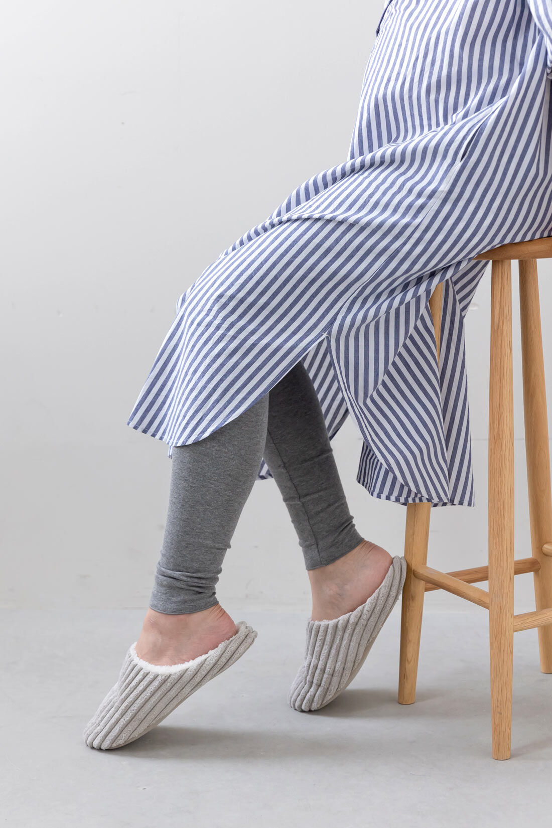 FELISSIMO Mama|Moredde　マタニティから産後も使える　心地いい素材のおなかすっぽりレギンス〈杢グレー〉