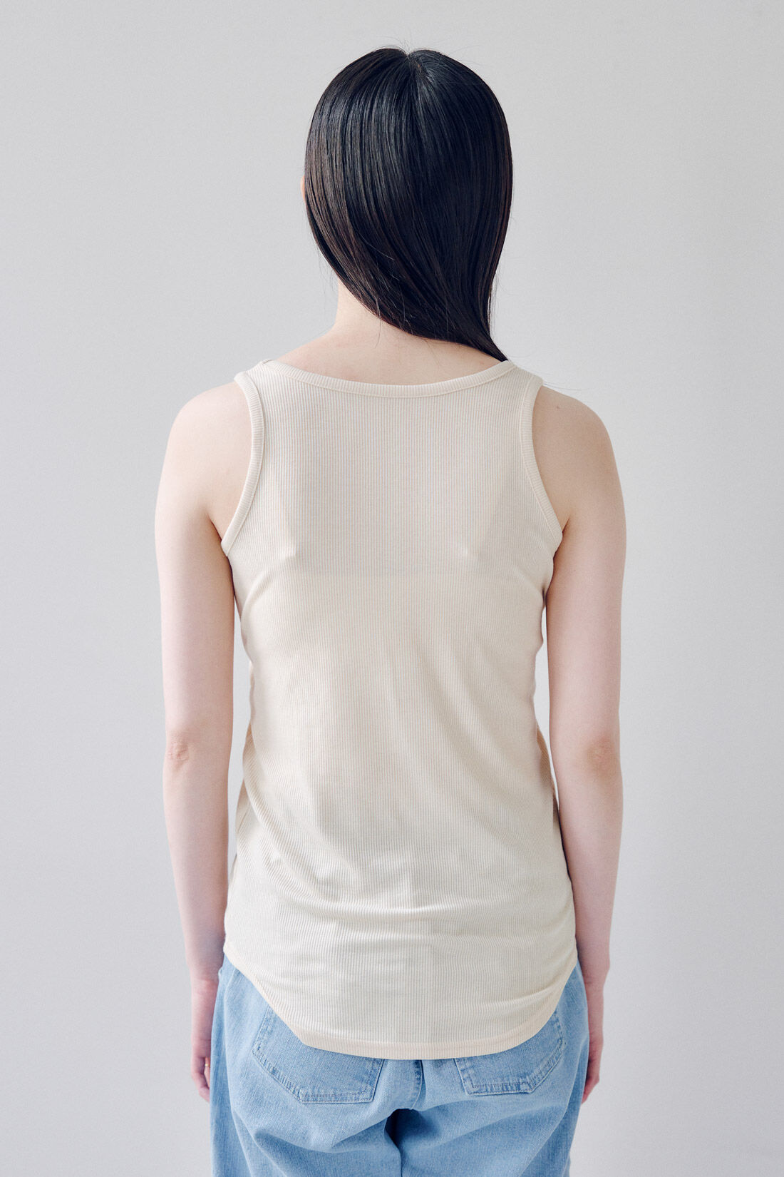 FELISSIMO Mama|Moredde　見せインナーなのに授乳ができる　胸チラしにくいカップ付きテレコリブタンクトップ〈エクリュ〉