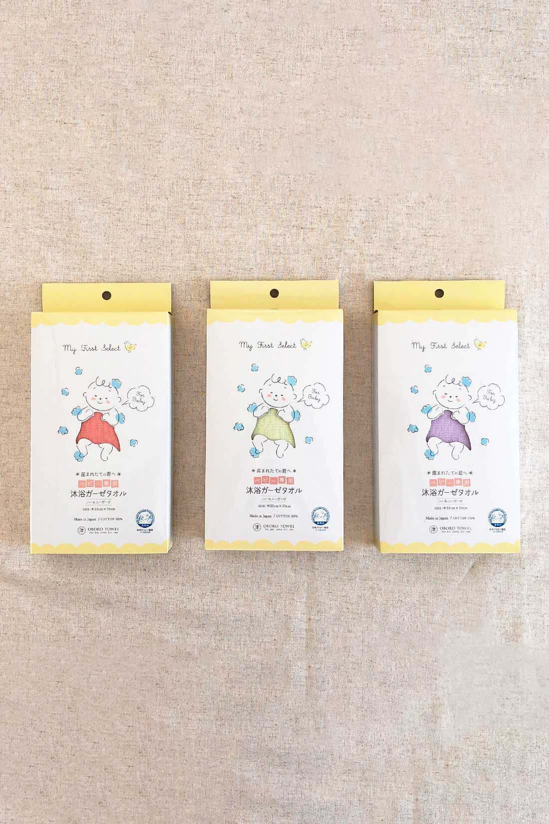 FELISSIMO Mama|［Mama select］おぼろタオル　ベビー専用　沐浴ガーゼタオル〈ベビーグリーン〉