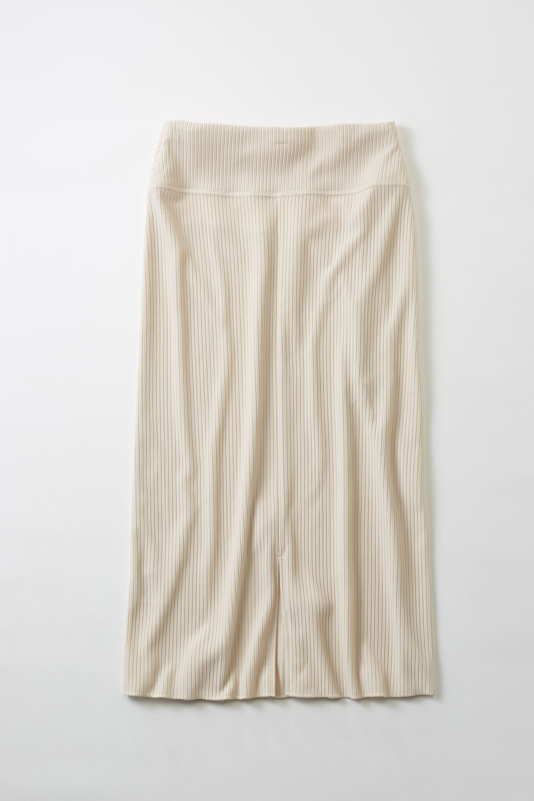 フェリシモMama|Moredde　リップルカットソー素材がらくちんきれいな　産前産後使えるIラインスカート〈アイボリー〉