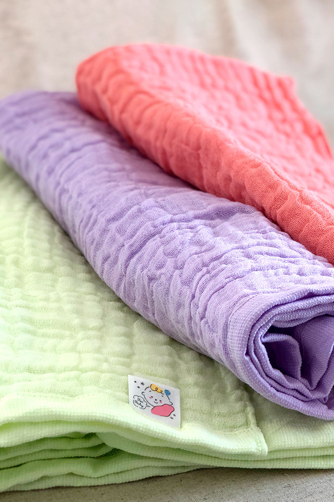 FELISSIMO Mama|［Mama select］おぼろタオル　べビー専用　おくるみタオル〈ベビーグリーン〉