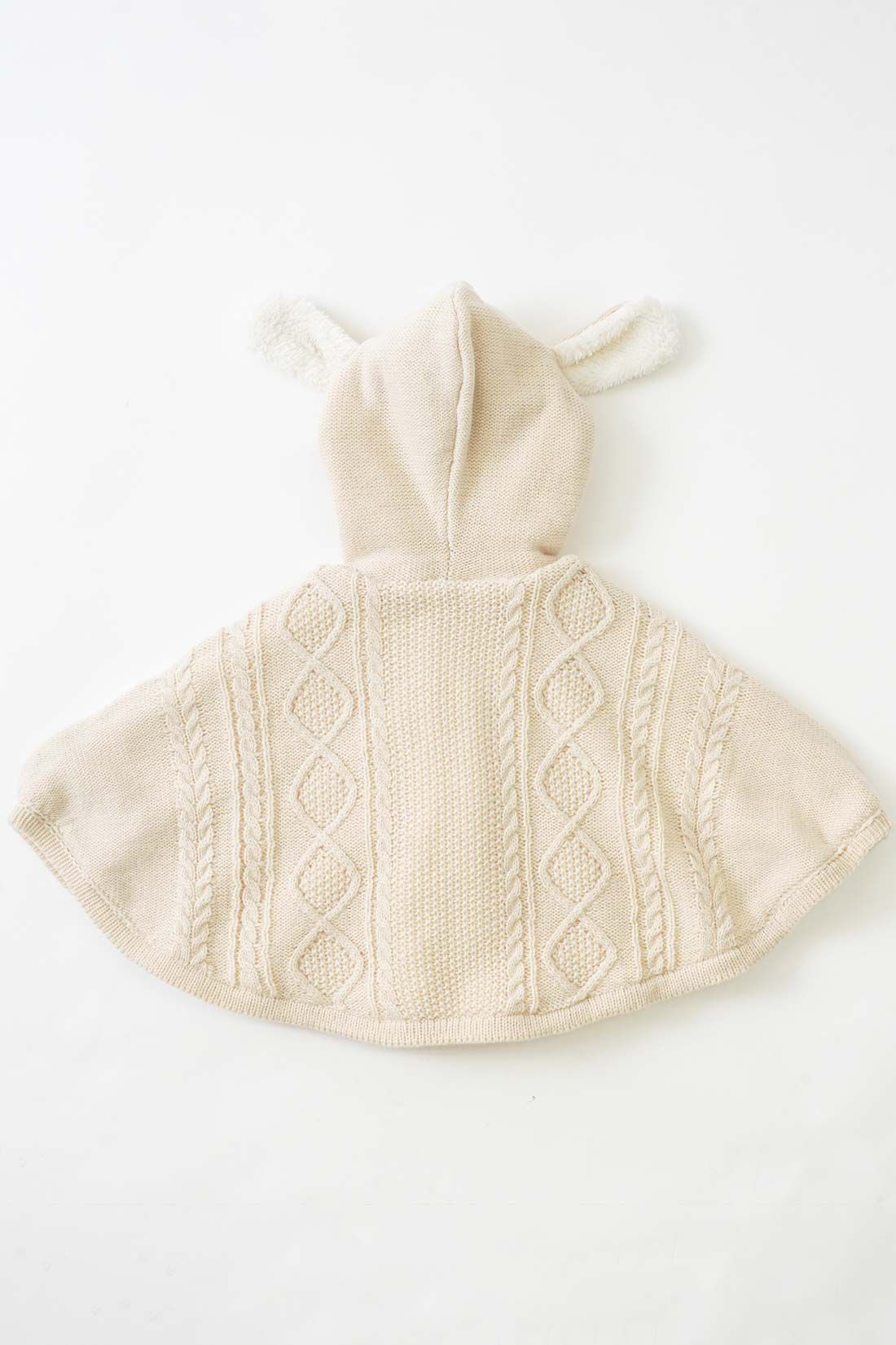 【完売】  Mama ケーブルニットポンチョ liens des select]Nouer ジャケット・アウター