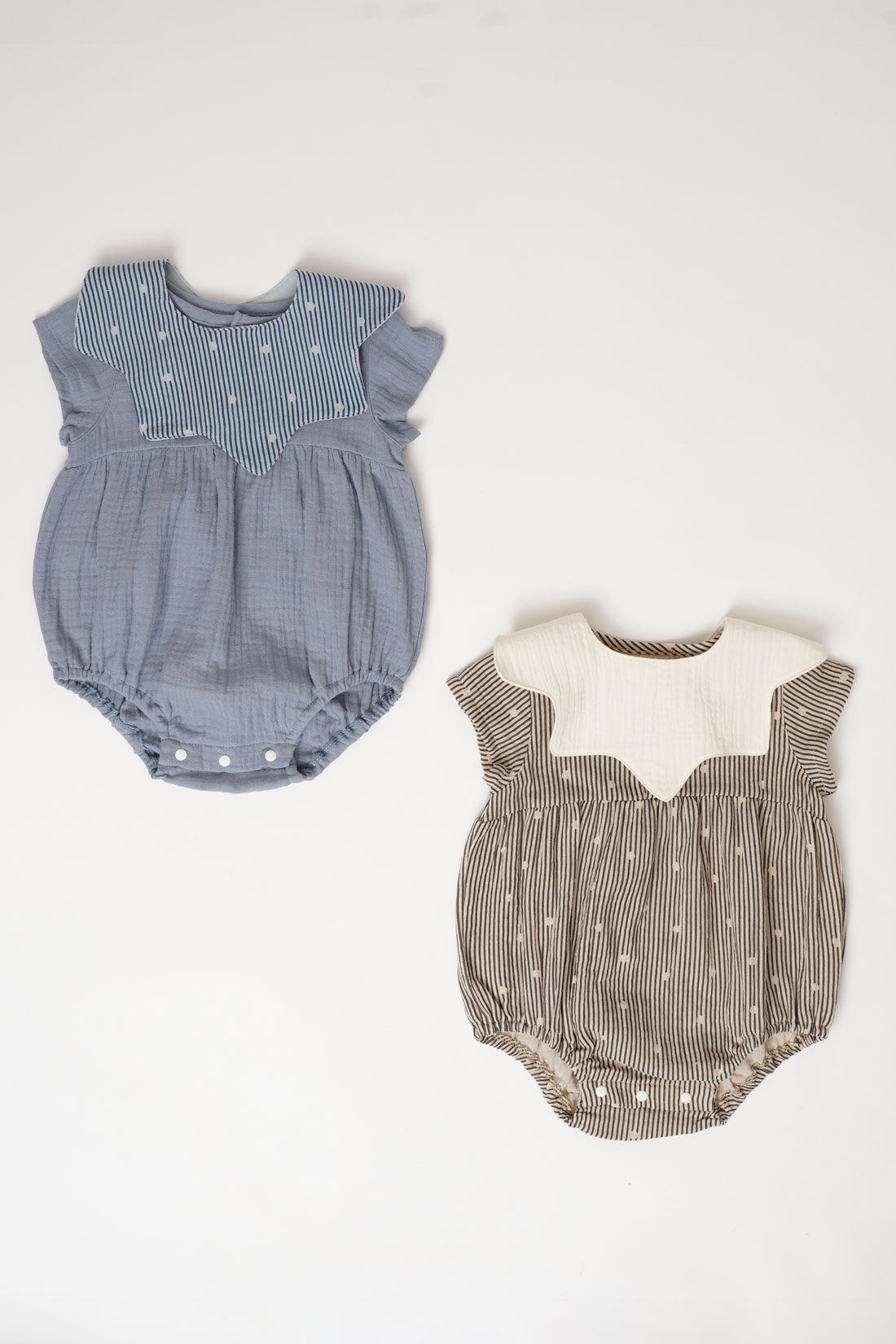 FELISSIMO Mama|［Mama select］Nouer des liens スタイ＆ロンパースセット　おほしさま〈ブルー〉