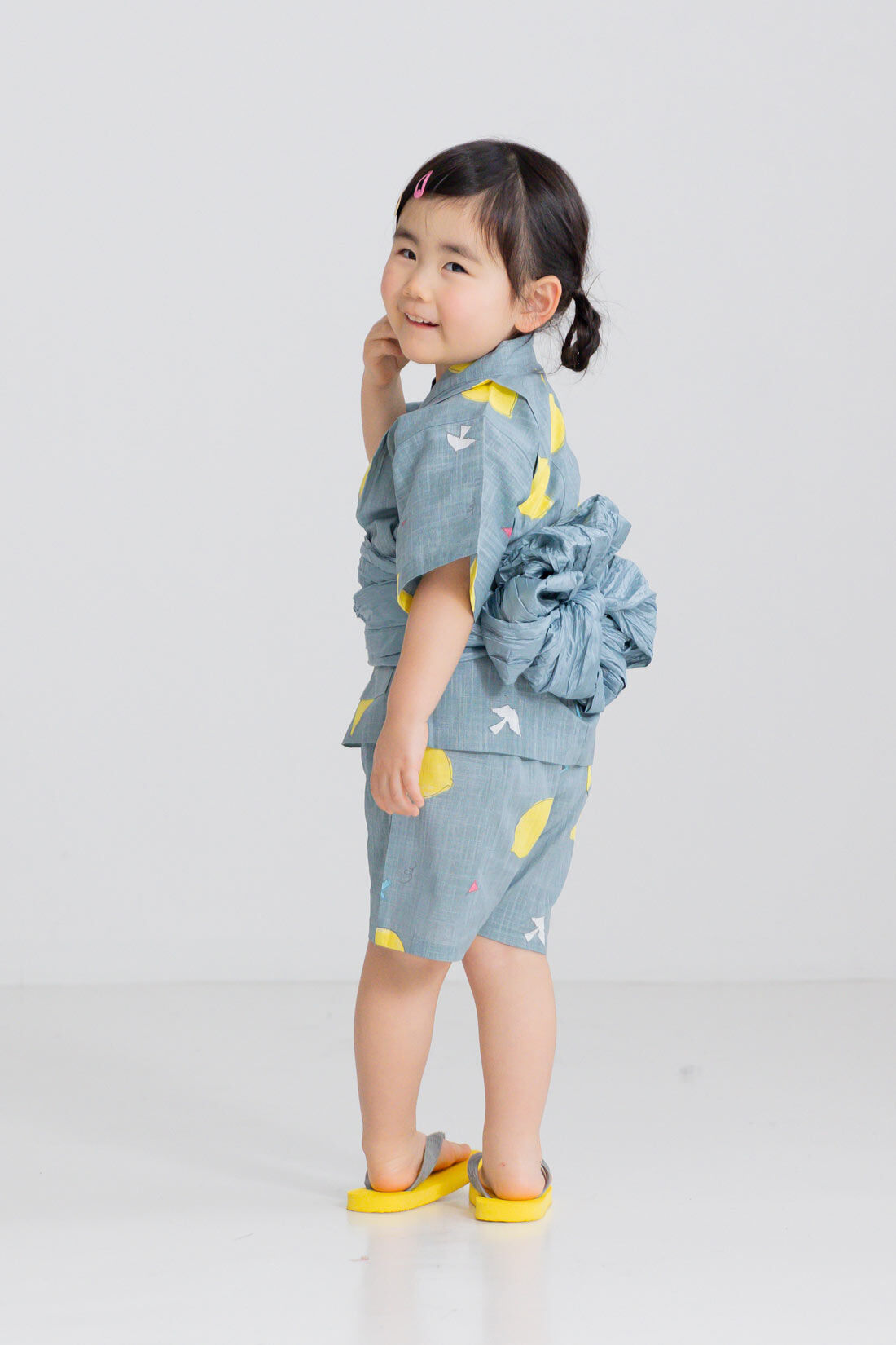 FELISSIMO Mama|くしゅくしゅふんわり兵児帯〈スモーキーブルー〉