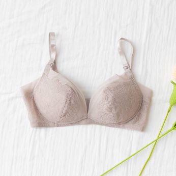 FELISSIMO Mama | 授乳レースブラジャー　ストラップオープン　授乳ブラ　マタニティインナー　オブベージュ
