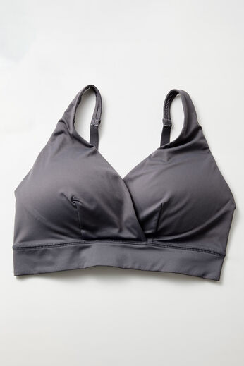 FELISSIMO Mama | 接触冷感 授乳ブラジャー 〈チャコール〉
