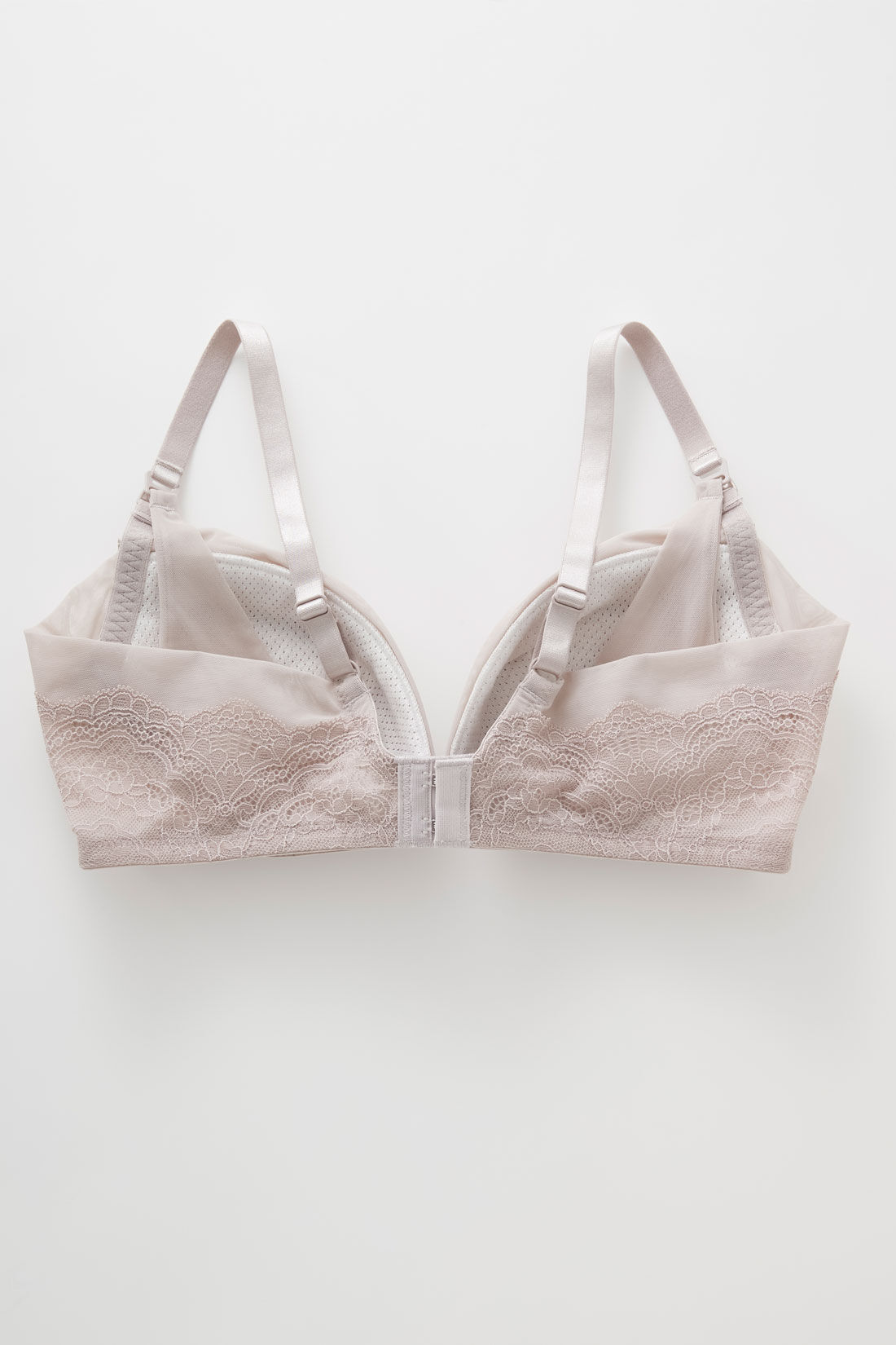 FELISSIMO Mama|［Mama select］産前・産後使える　ストラップオープン授乳レースブラジャー〈サックス〉|※写真は別色です。