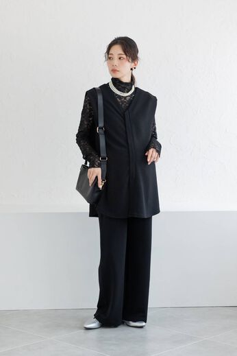 フェリシモMama | カットソーセットアップ　マタニティセットアップ　〈ブラック〉