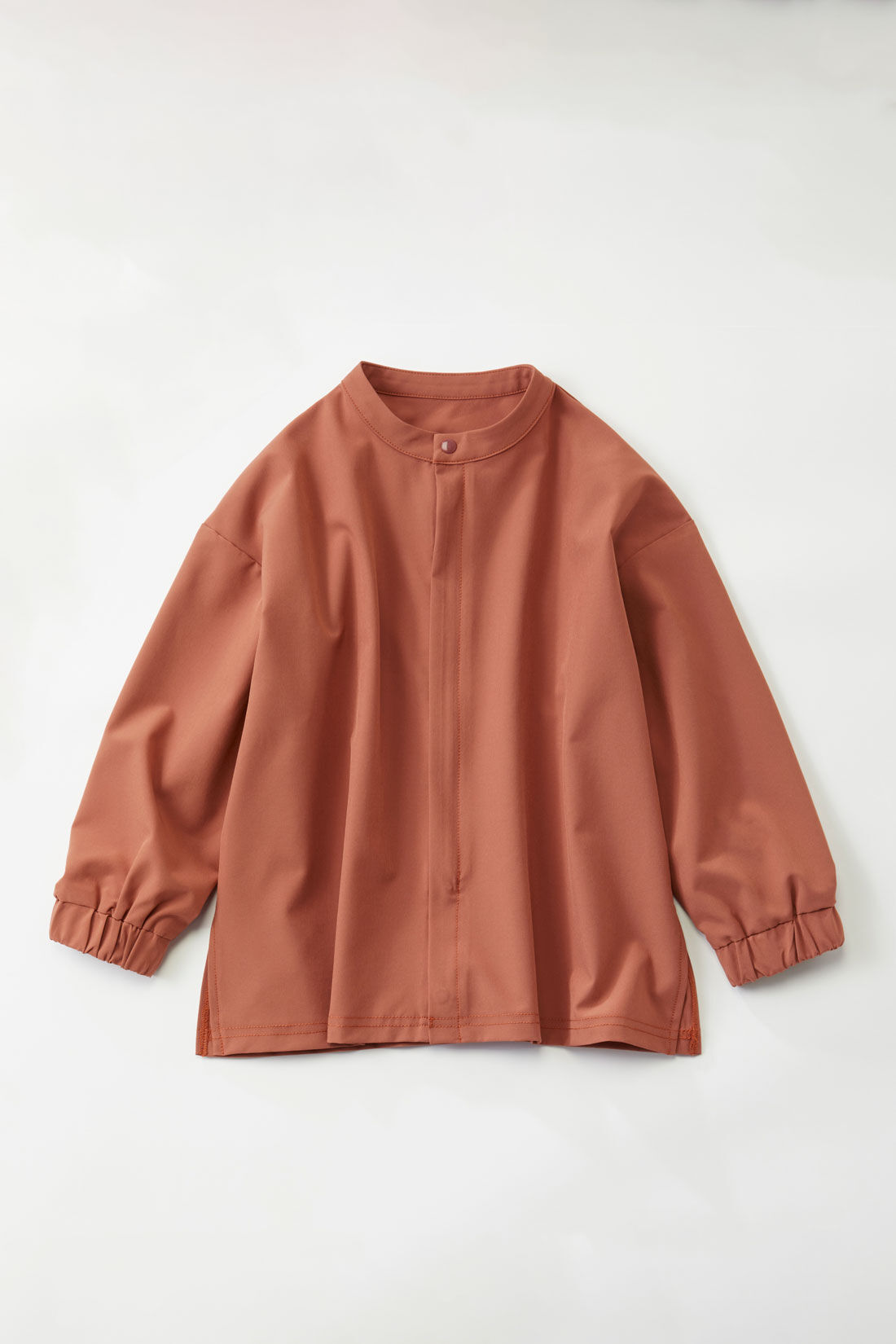 FELISSIMO Mama|Moredde　オーバーサイズのシャツみたいなUVカットキッズラッシュガード〈アプリコットブラウン〉