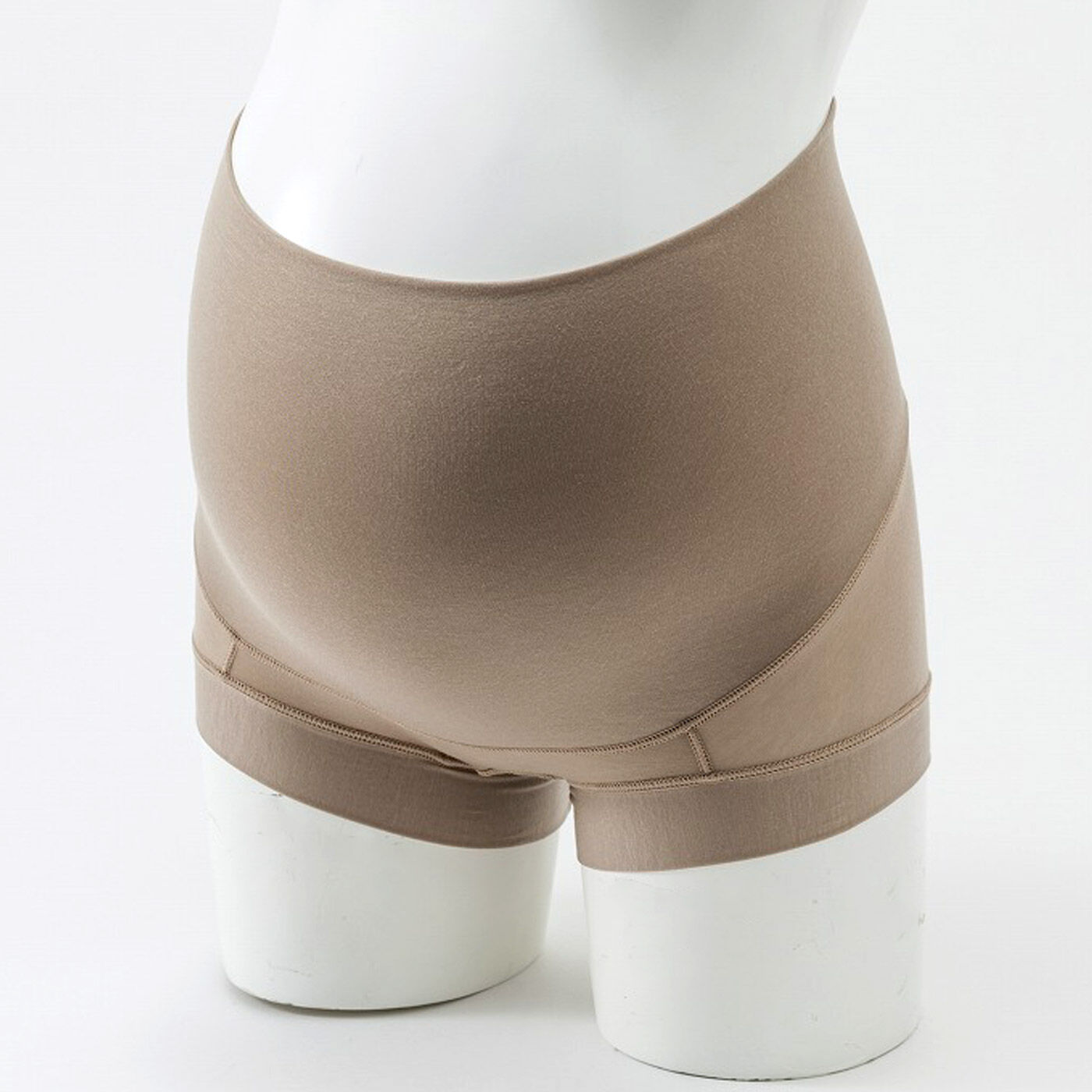 フェリシモMama|妊娠初期～産後まで長く履ける　超立体設計とのびやか素材でやさしくフィット　マタニティショーツ|3.モカ