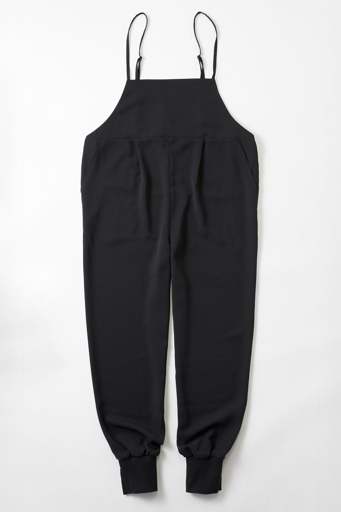 FELISSIMO Mama|Moredde　授乳がかんたん　産前産後どちらも楽しめるジョガーサロペット＆クルーネックTシャツセット〈ブラック〉