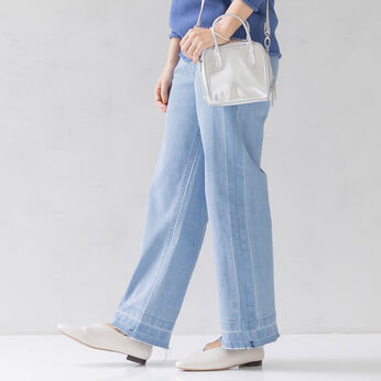フェリシモMama | マタニティ・産後ワイドデニムパンツ〈ＬＢＬ〉