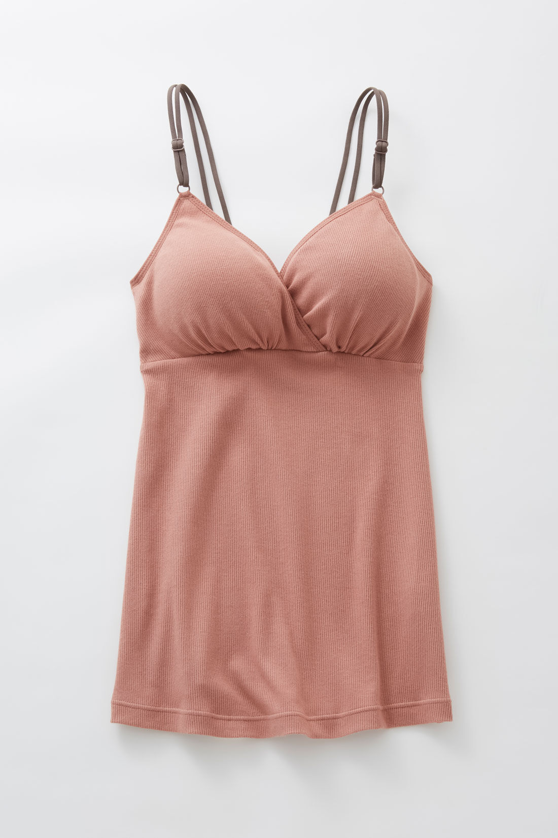 FELISSIMO Mama|［Mama select］産前・産後使える　ストラップが伸びて授乳しやすい　カップ付きカシュクール授乳ブラキャミソール〈オレンジ〉