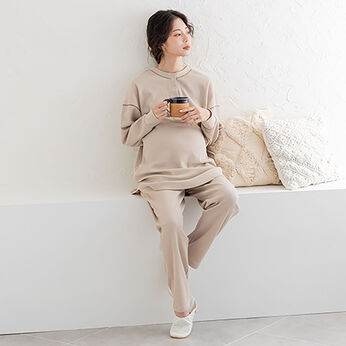 フェリシモMama | ワッフル素材ルームウェア　パジャマ〈ベージュ〉