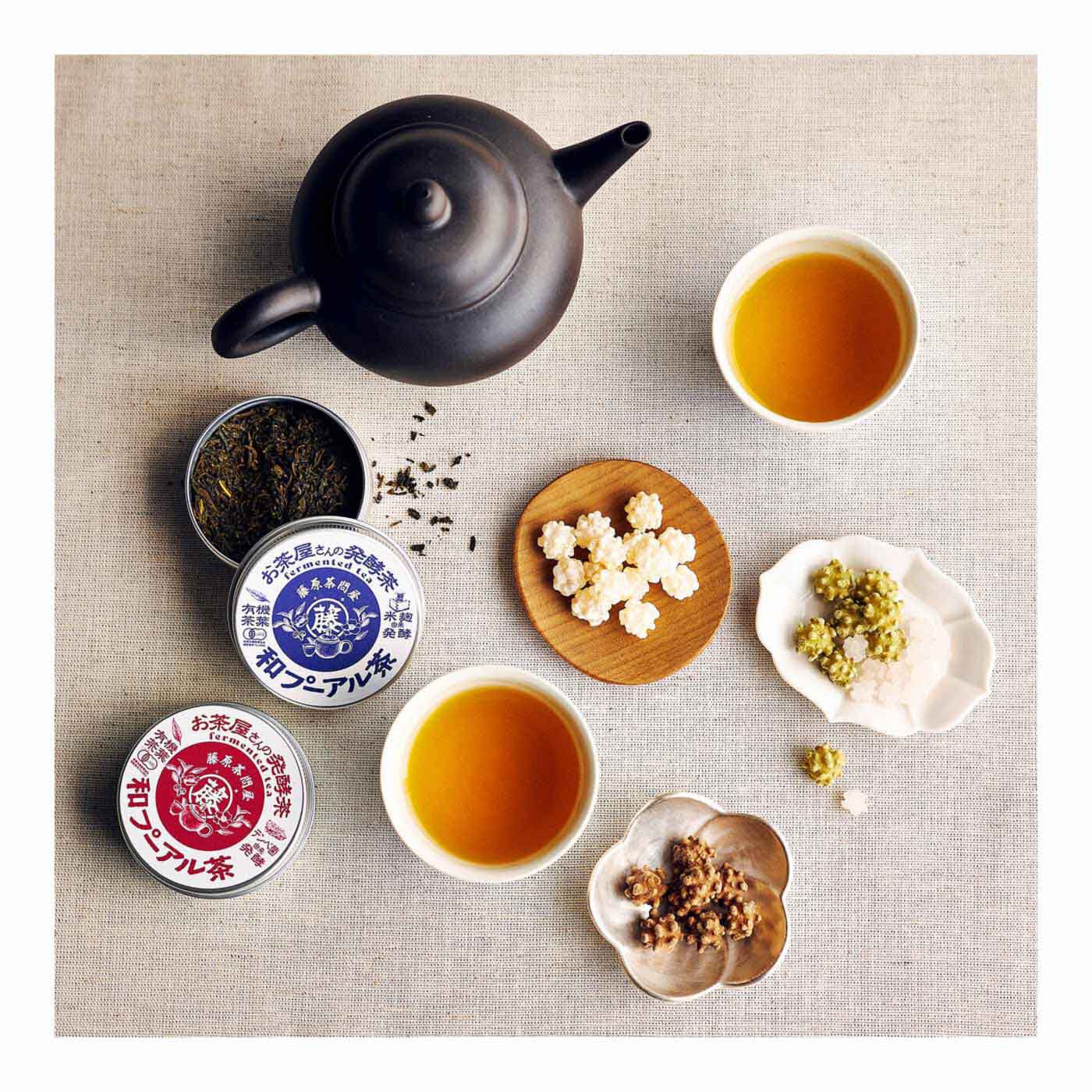 純農|純農 からだにしみ渡るおいしさ 島根の茶師が5種の由来で醸した 有機 和プーアル茶の会（10回予約）|ギフトにもピッタリなちいさなかわいい缶入り♪