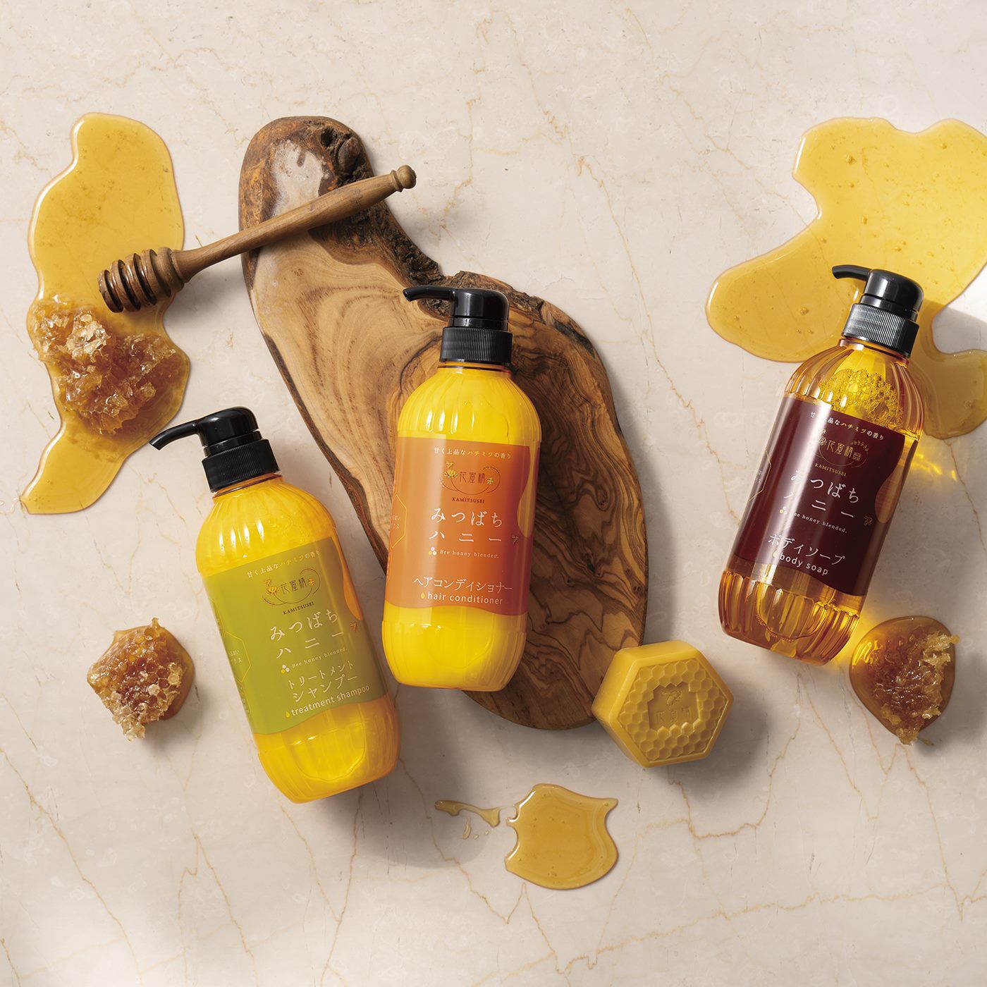 BEAUTY PROJECT|花蜜精　はちみつクレンジングソープの会|肌や髪をしっとりとした質感に導いてくれる花蜜精シリーズ。ぜひお試しください。