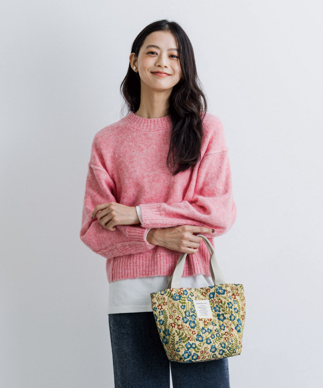 L'AMIPLUS|ラミプリュス 持つだけで華やか 花束みたいなゴブラン風 ミニトートの会