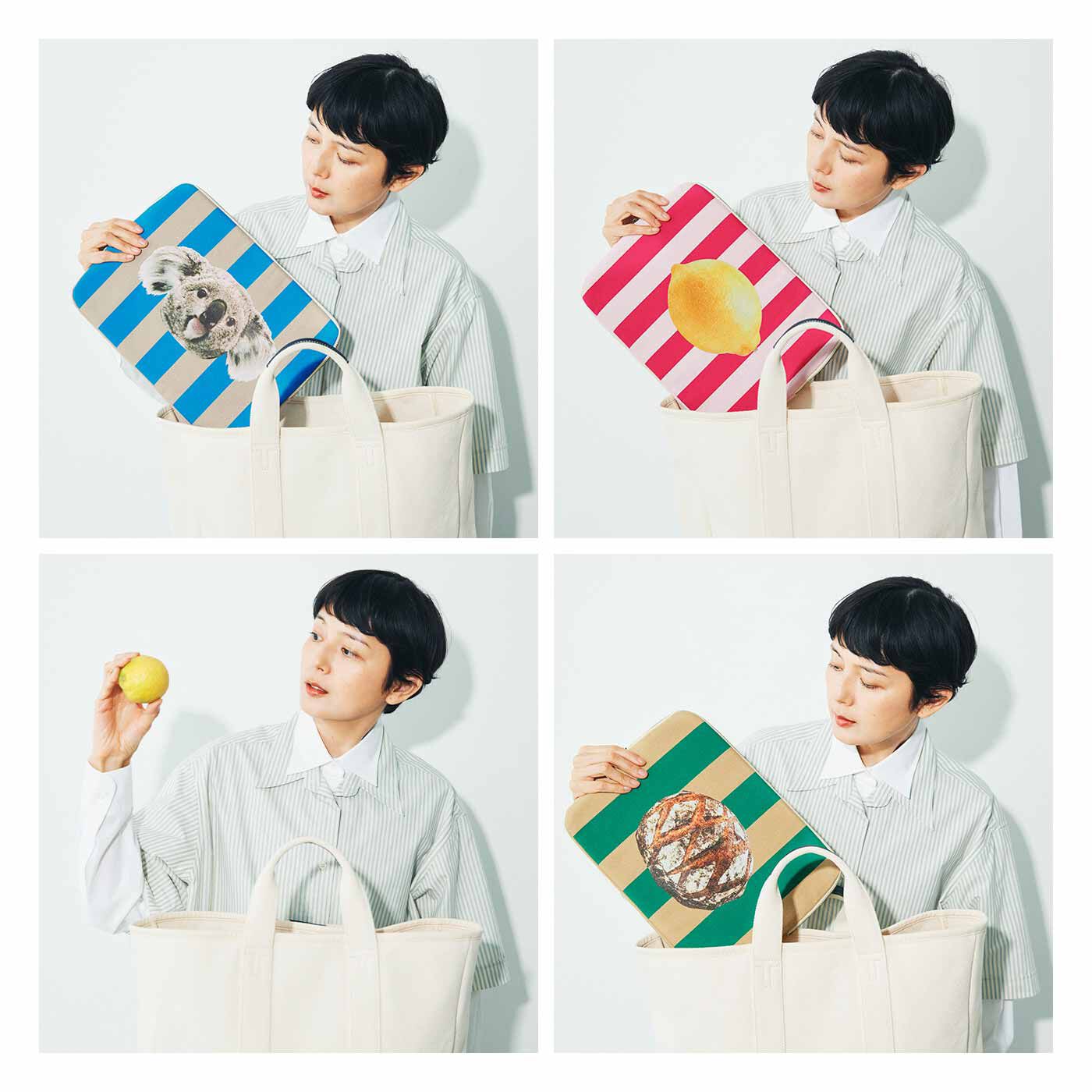 L'AMIPLUS|菊池 亜希子さん×ラミプリュス 好きが詰まったグラフィックに心躍る A4サイズも入る 帆布素材PCケースの会