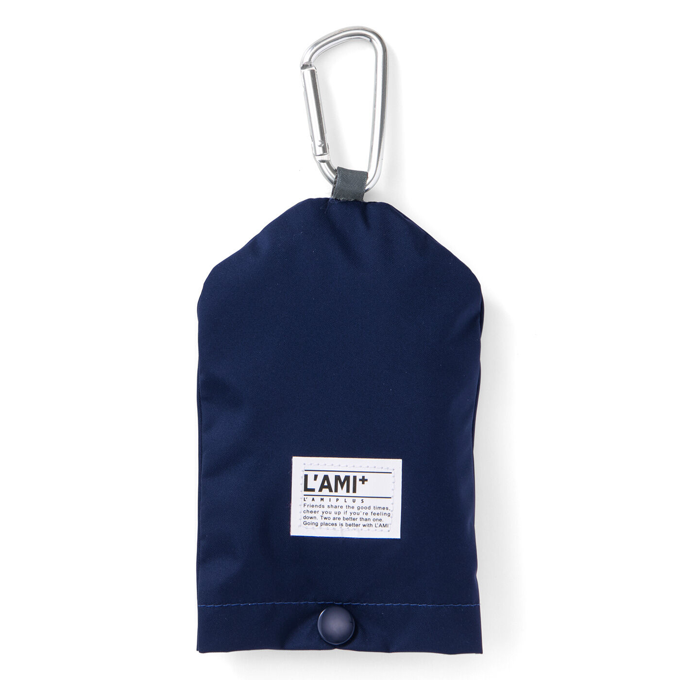L'AMIPLUS|ラミプリュス　水分を吸収しながらスマートIN！ 隣の人も自分もぬれない スリム傘袋の会|たたむとコンパクト約60g　小さく収まるカラビナ付き収納ケースをセット。バッグの持ち手などに下げられます。