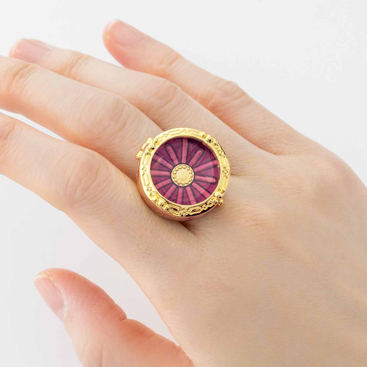 MonthlyBOX|ラミプリュス 艶（つや）めき美しい透明感が手もとに華を添える ルーペリングの会|繊細な枠デザインと側面の槌目模様で手もとが華やぐ！ お好みでサイズ調整可。