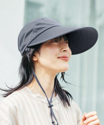L'AMIPLUS［ラミプリュス］ | Ｌ＋頭部オールメッシュつば広キャップ〈ＧＹ〉