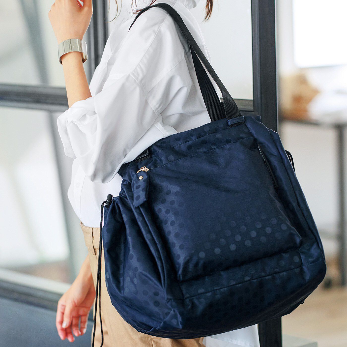 人気ブレゼント! フェリシモ レジカゴ リュック ジャンボ カーキ 新品 未使用
